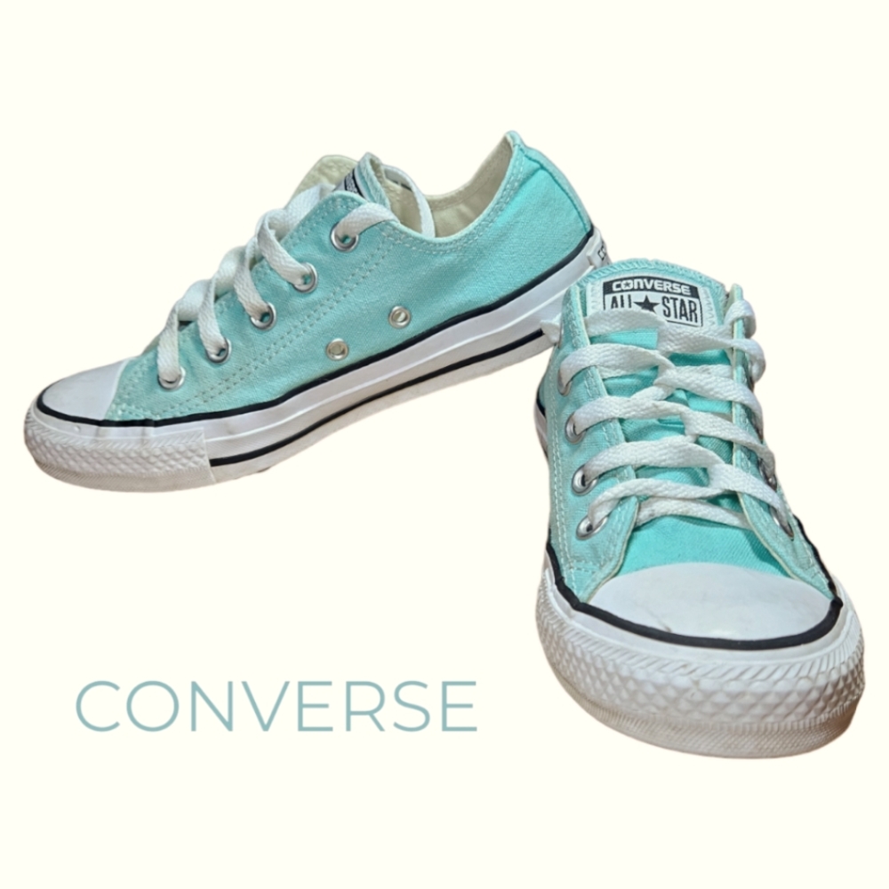Converse All Star Lo Aruba Blue Canvas Sneaker Shoe